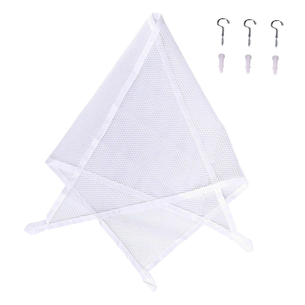 Pretyzoom 1 Set Corner Large Toy Hammock Net White Gauze for Home Organization
