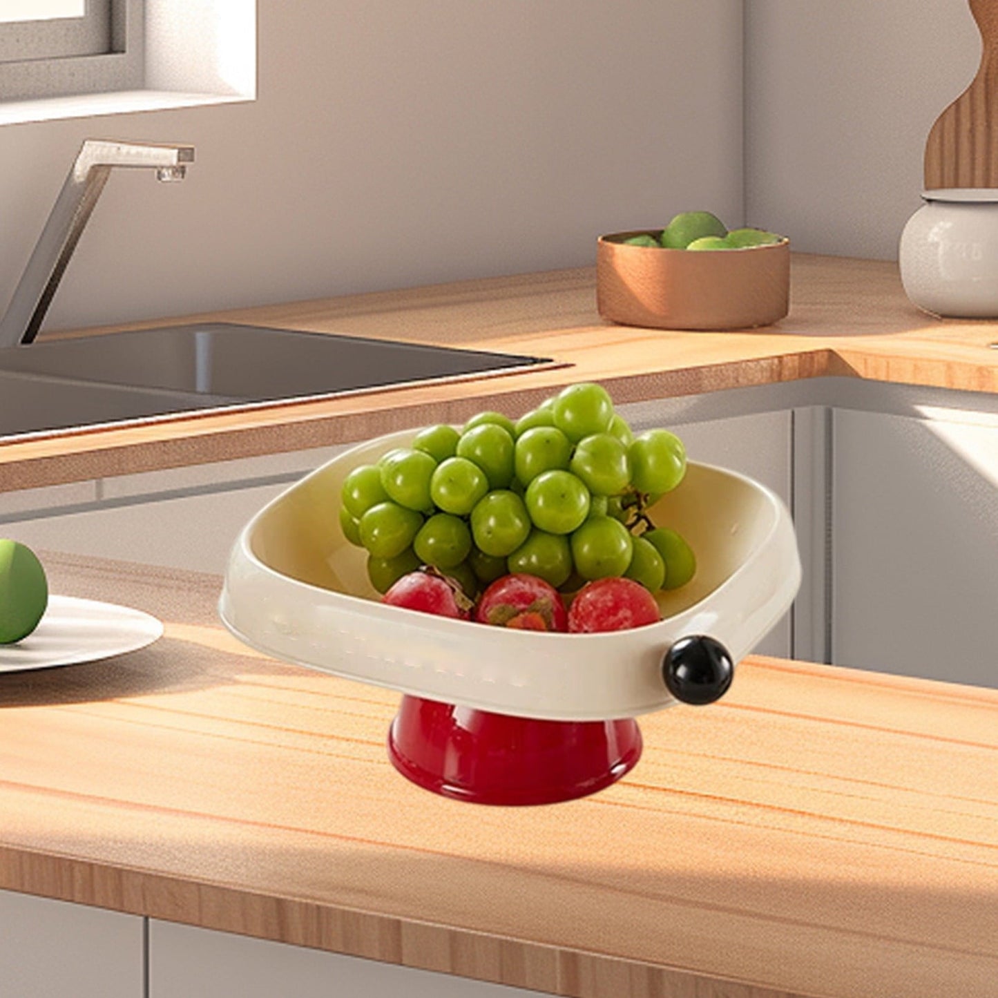 Pxyqht Fruit Tray Dried Fruit Box Divided Snack Storage Container for Coffee Table Home Use, Multi-Layer Detachable Design, Ideal for Indoor and Outdoor Events