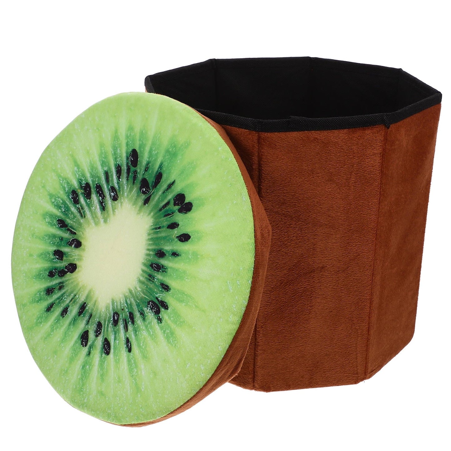 ELAYARD 1Set Decorative Item Orange Stool With Storage Function For General Users In Living Room Or Bedroom