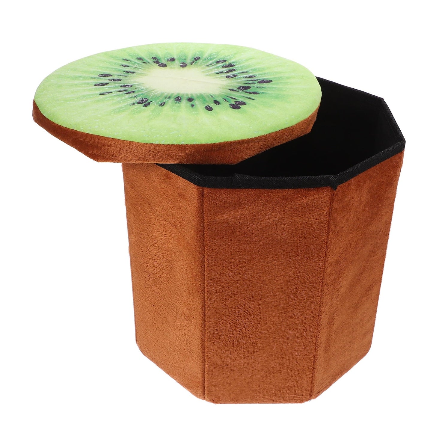 ELAYARD 1Set Decorative Item Orange Stool With Storage Function For General Users In Living Room Or Bedroom