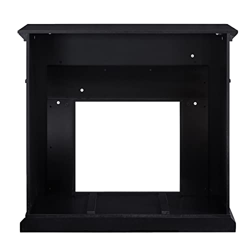 SEI Furniture Drovling Marble Electric Fireplace, Black