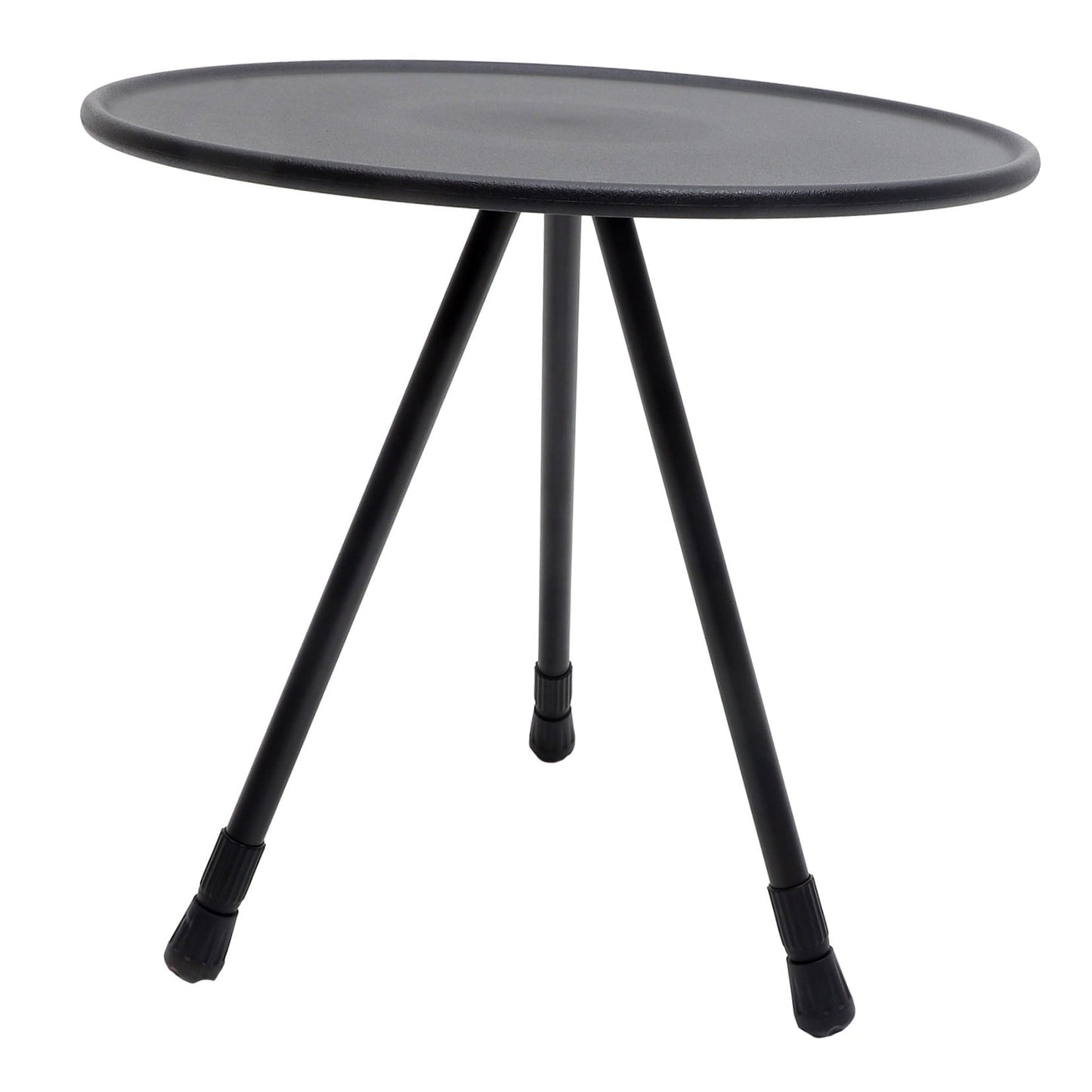 PTOOTP 1Pack Small Beach Table Black Stainless Steel Round Shape for Camping Hiking and Outdoor Use