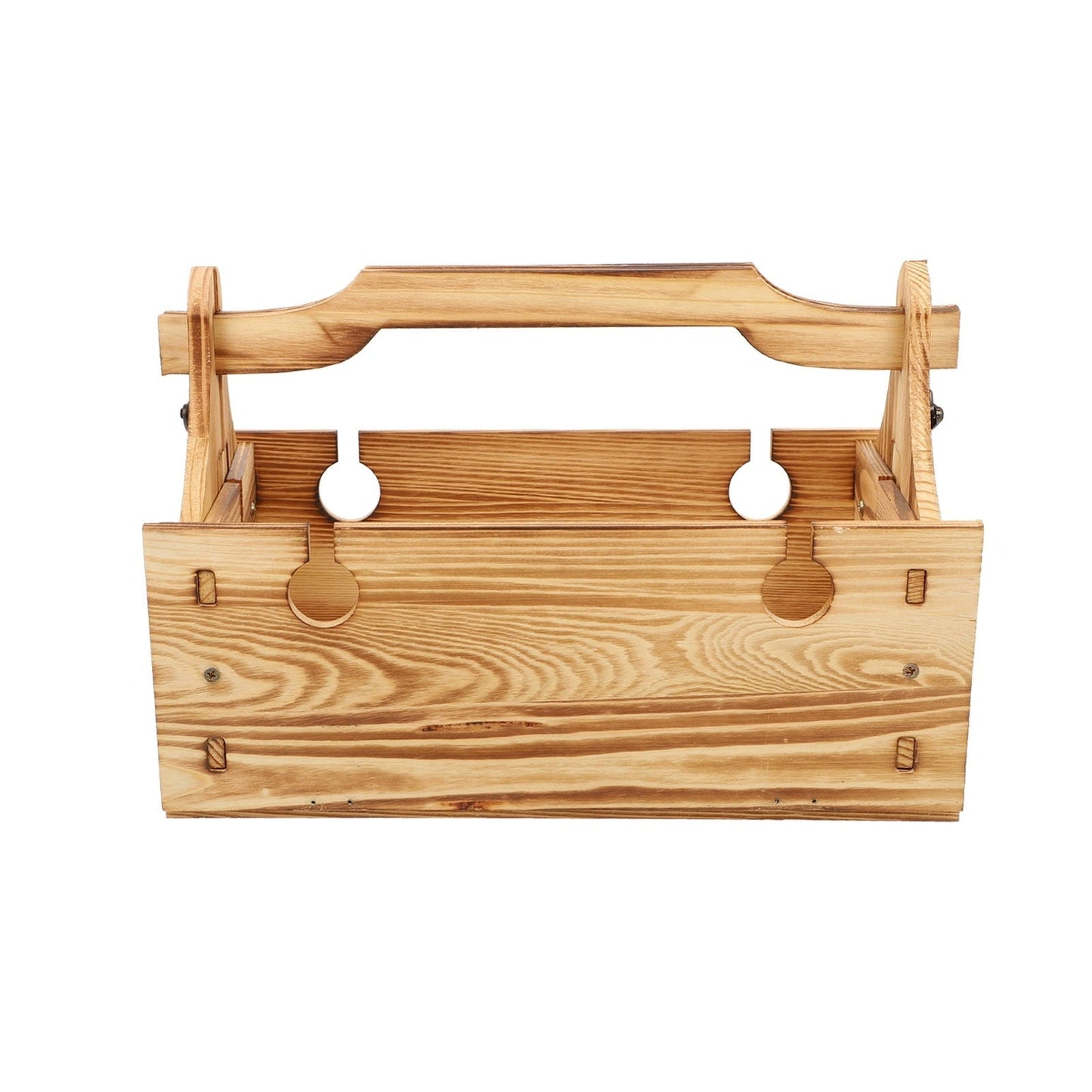 QIFULL Rectangular Folding Picnic Basket Table Wood Adults Ergonomic Design 1Pcs