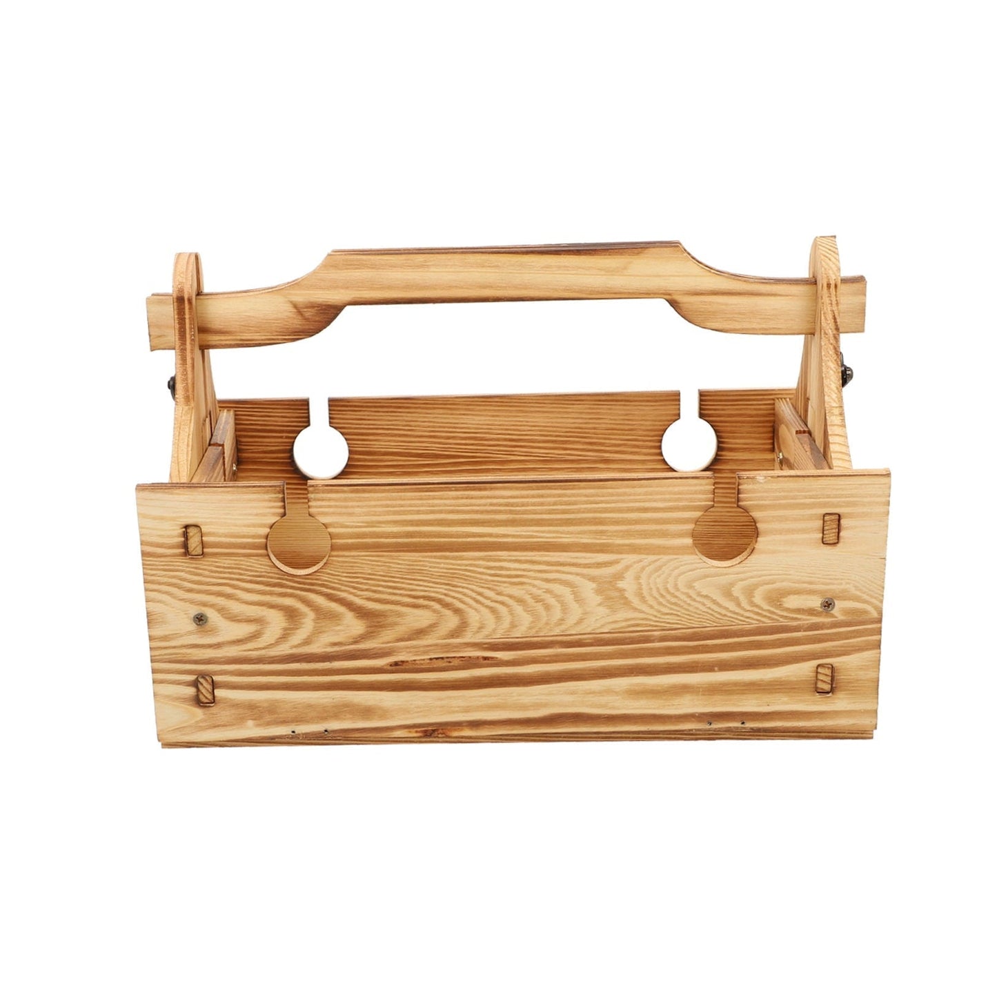 QIFULL Rectangular Folding Picnic Basket Table Wood Adults Ergonomic Design 1Pcs
