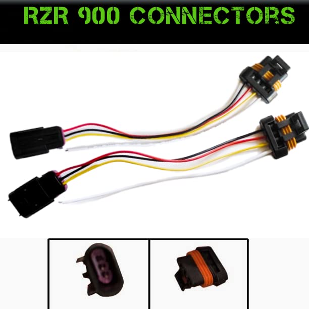 SLK Lights 2024 Improved RZR LED Headlight RGB Halo Compatible With Polaris General, RZR 900s, Razor 1000 XP Turbo (Fits: 2014-2024) (Chrome RGB Halo)
