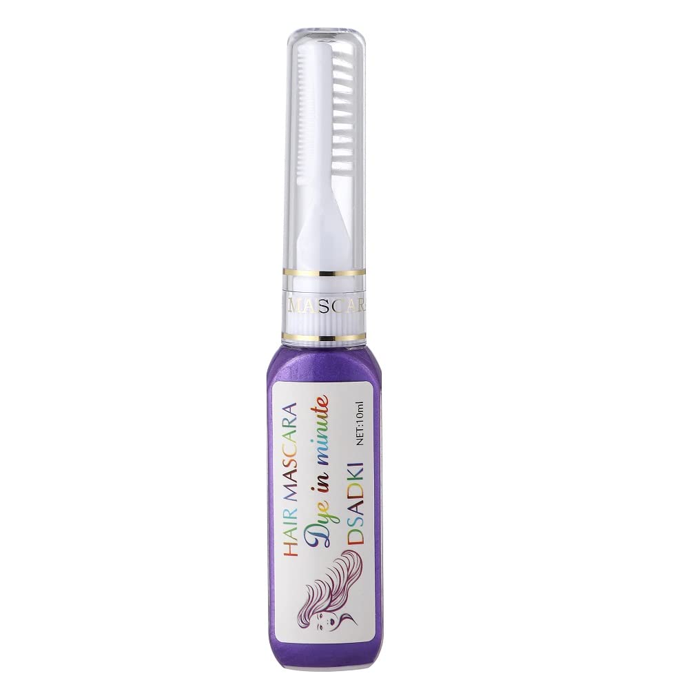 DSADKI Temporary Hair Color Mascara Washable Hair Dye Stick Non-toxic Instant Hair Chalk Dye for Girls Women (Purple)