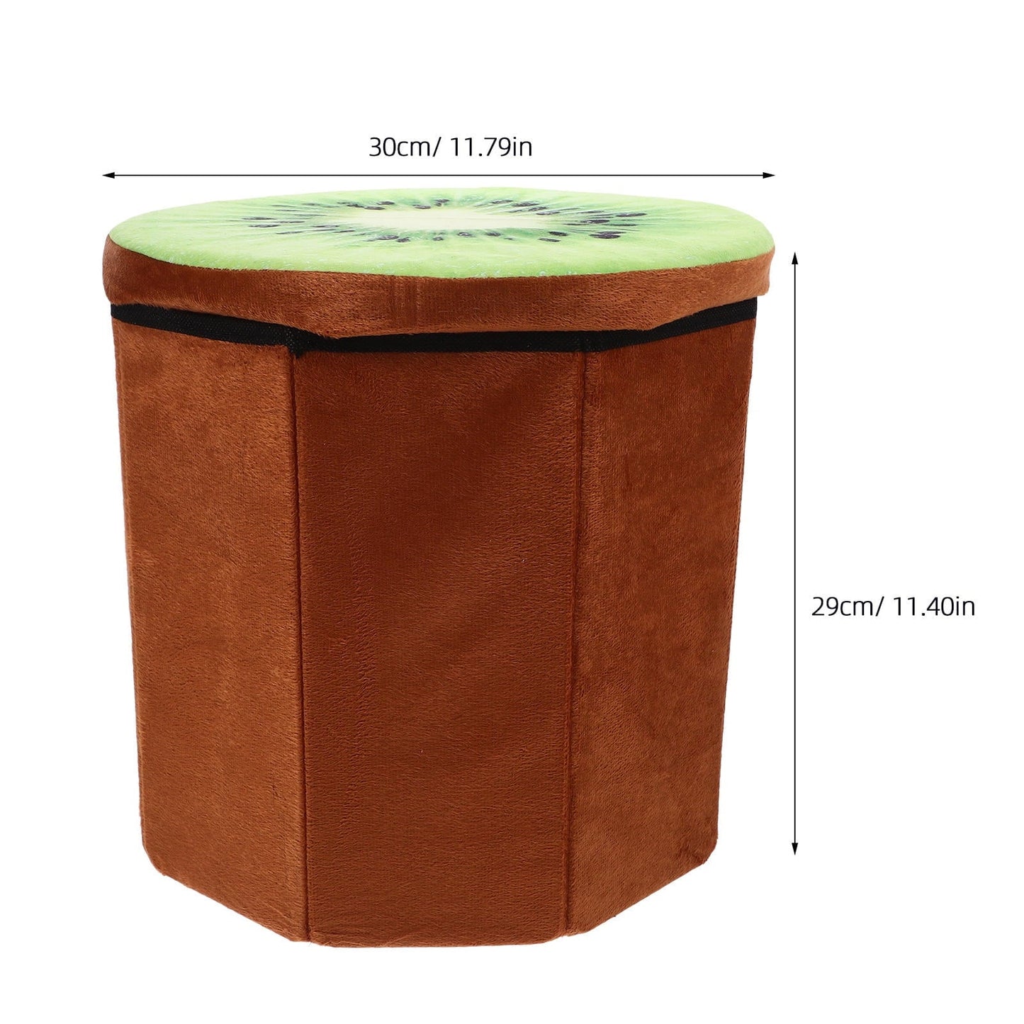 ELAYARD 1Set Decorative Item Orange Stool With Storage Function For General Users In Living Room Or Bedroom