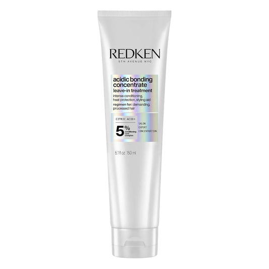 Redken Bonding Leave In Conditioner for Damaged Hair | Acidic Bonding Concentrate | Sulfate Free Leave In Treatment | Strengthens Weak Hair | Hair Repair | Safe for Color-Treated Hair & All Hair Types