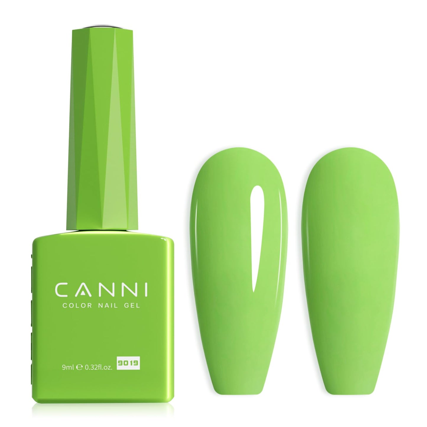 CANNI Pastel Lime Green Gel Nail Polish, 1Pcs Bringt Sage Light Green Gel Polish Mint Green Color Nail Polish Gel High Gloss Soak Off U V Gel Nail French Nail Manicure Salon DIY