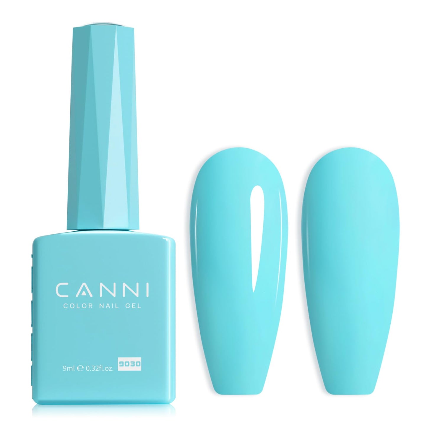 CANNI Pastel Blue Gel Nail Polish, 1Pcs Light Blue Gel Polish Baby Blue Dark Color Nail Polish Gel High Gloss Soak Off U V Gel Nail French Nail Manicure Salon DIY