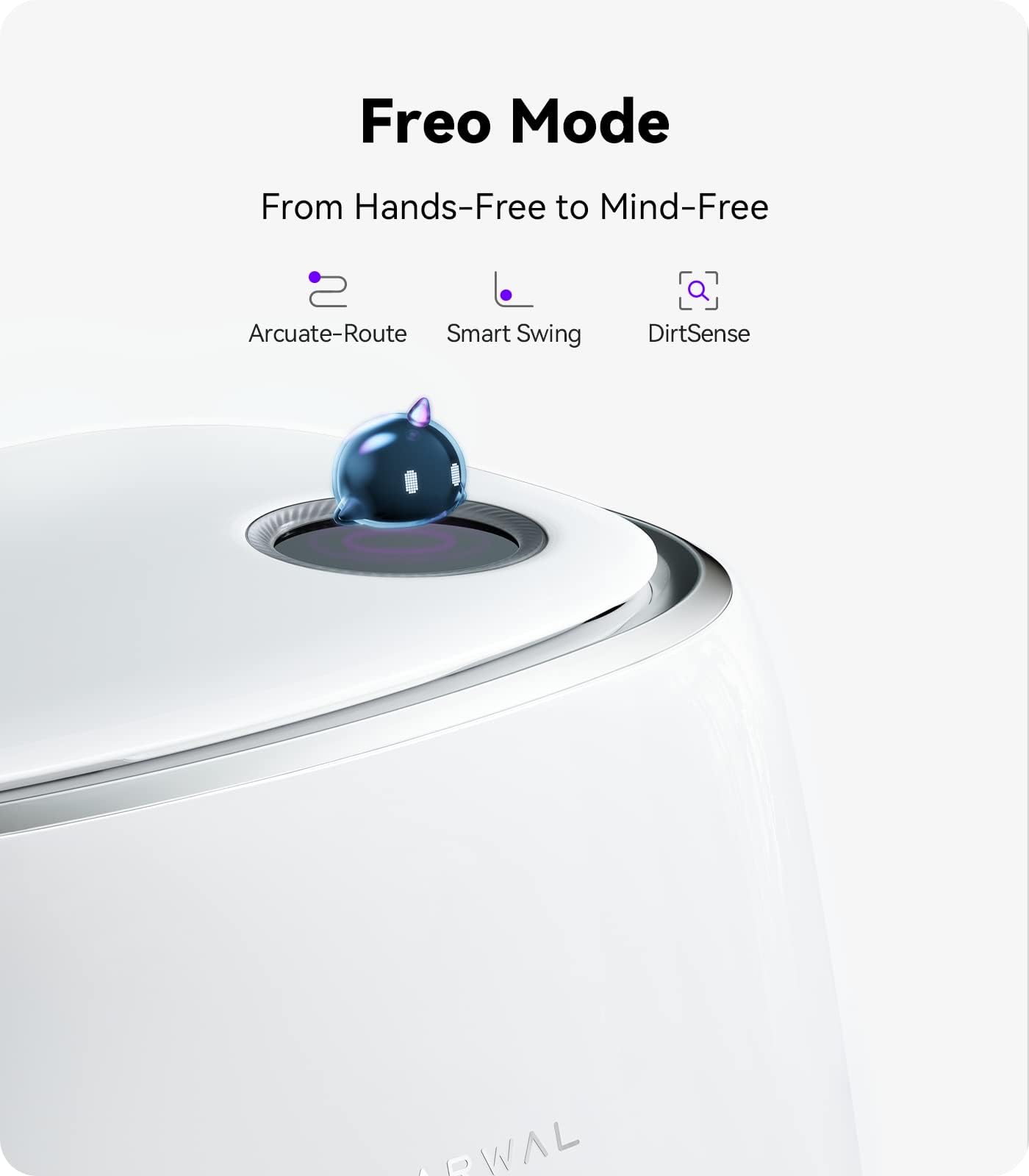 NARWAL Freo Mate Robot Vacuum and Mop Comb, Washing & Drying, Dirt Sense Ultra Clean, Auto Add Cleaner, LCD Display, Smart Swing, Arcuate-Route, WiFi, APP Control, White