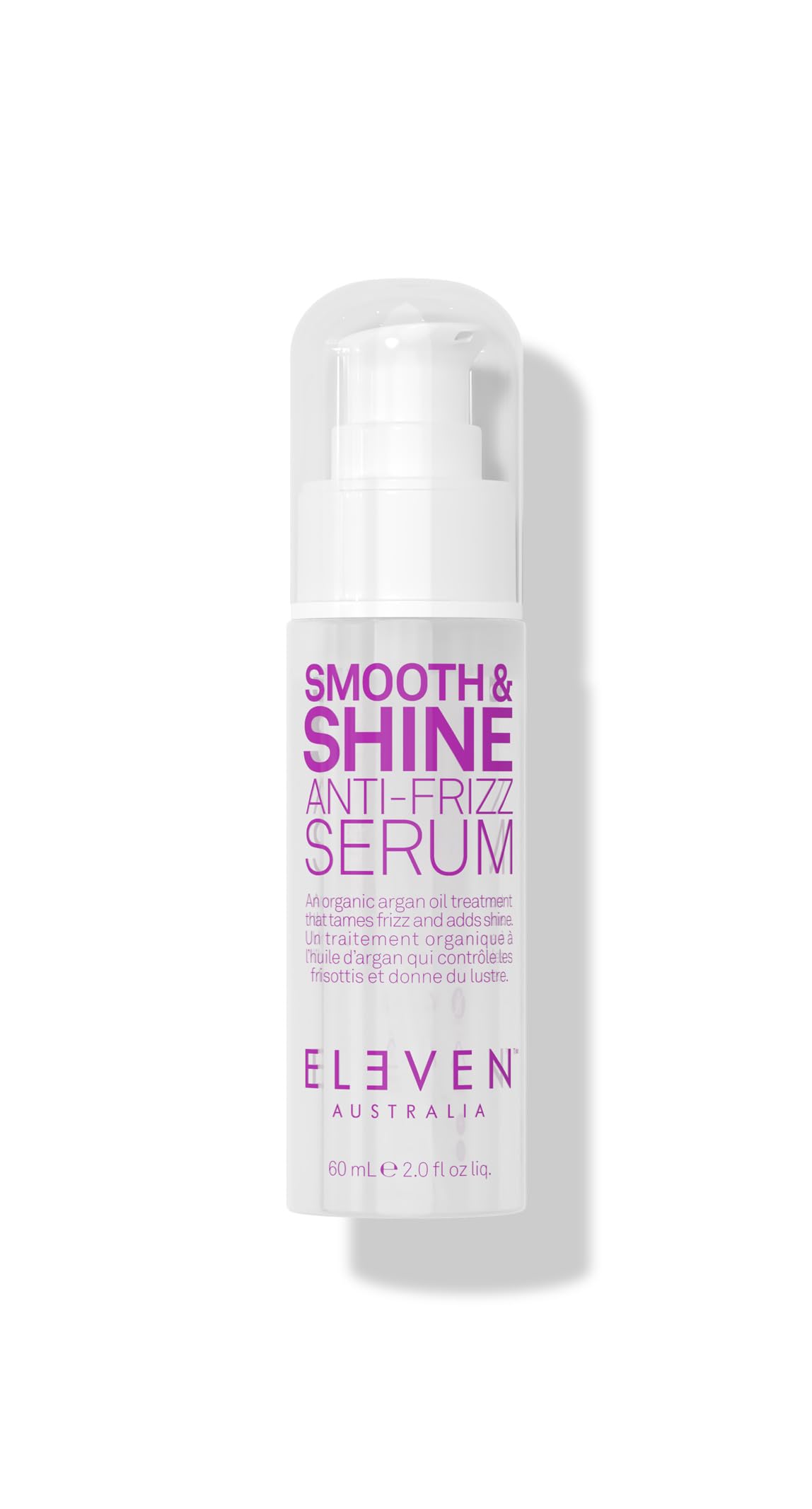 ELEVEN AUSTRALIA Smooth & Shine Anti-Frizz Serum - For Silky Hair, Frizz Control, Adds Shine, Lightweight Formula, Tames Flyaways - 2 Fl Oz