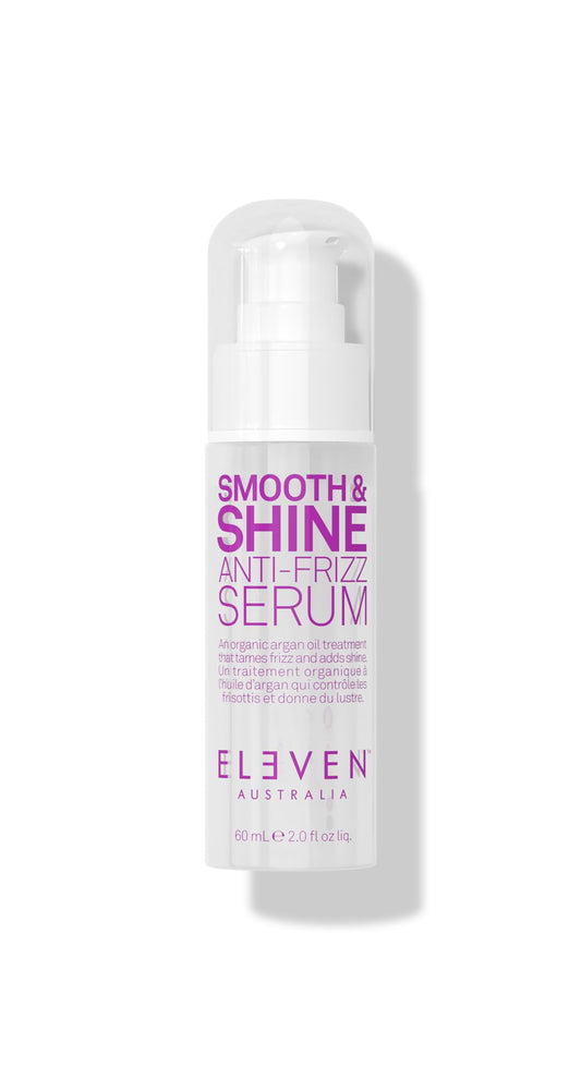 ELEVEN AUSTRALIA Smooth & Shine Anti-Frizz Serum - For Silky Hair, Frizz Control, Adds Shine, Lightweight Formula, Tames Flyaways - 2 Fl Oz