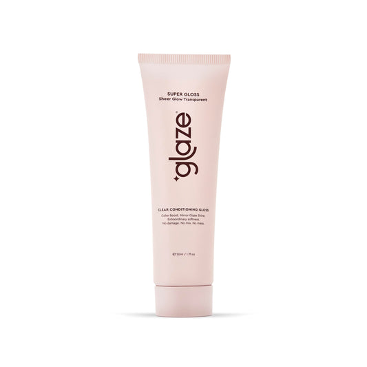 Glaze Super Gloss Sheer Glow Clear Conditioning Hair Gloss Mini – Smooths, Conditions, Adds Mirror Shine & Improves the look of Damaged Hair – Travel Size 1.7 oz