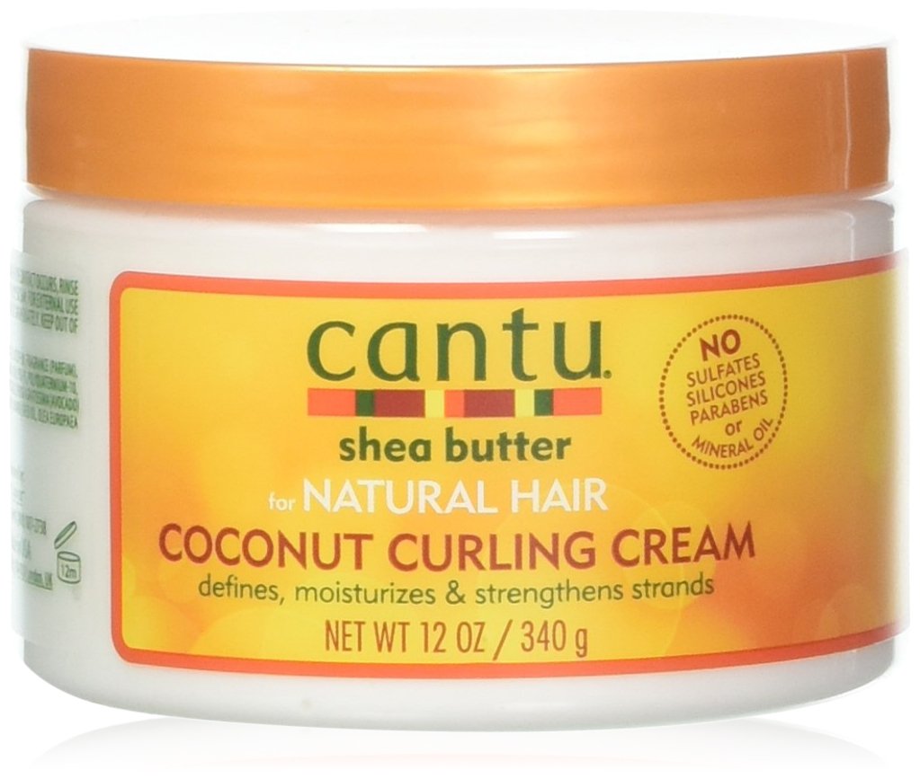 Cantu Natural Hair Coconut Curling Cream 12 Ounce Jar (354Ml) (2 Pack)
