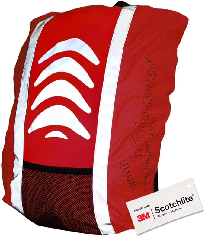 Salzmann Reflective Backpack Cover | High Visibility, Waterproof & Weatherproof | Ideal for Cycling, Running & Hiking