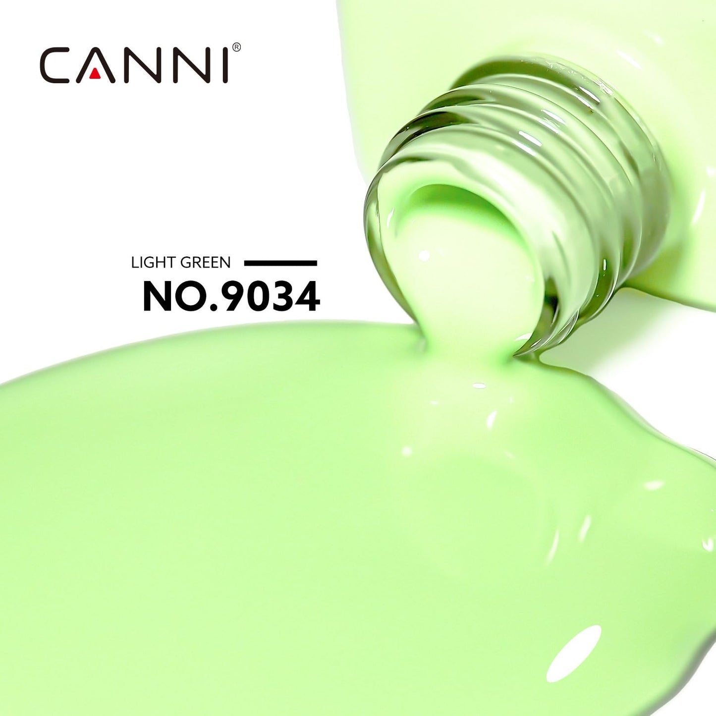 CANNI Pastel Green Gel Nail Polish, 1Pcs Sage Light Green Gel Polish Lime Mint Green Color Nail Polish Gel High Gloss Soak Off U V Gel Nail French Nail Manicure Salon DIY