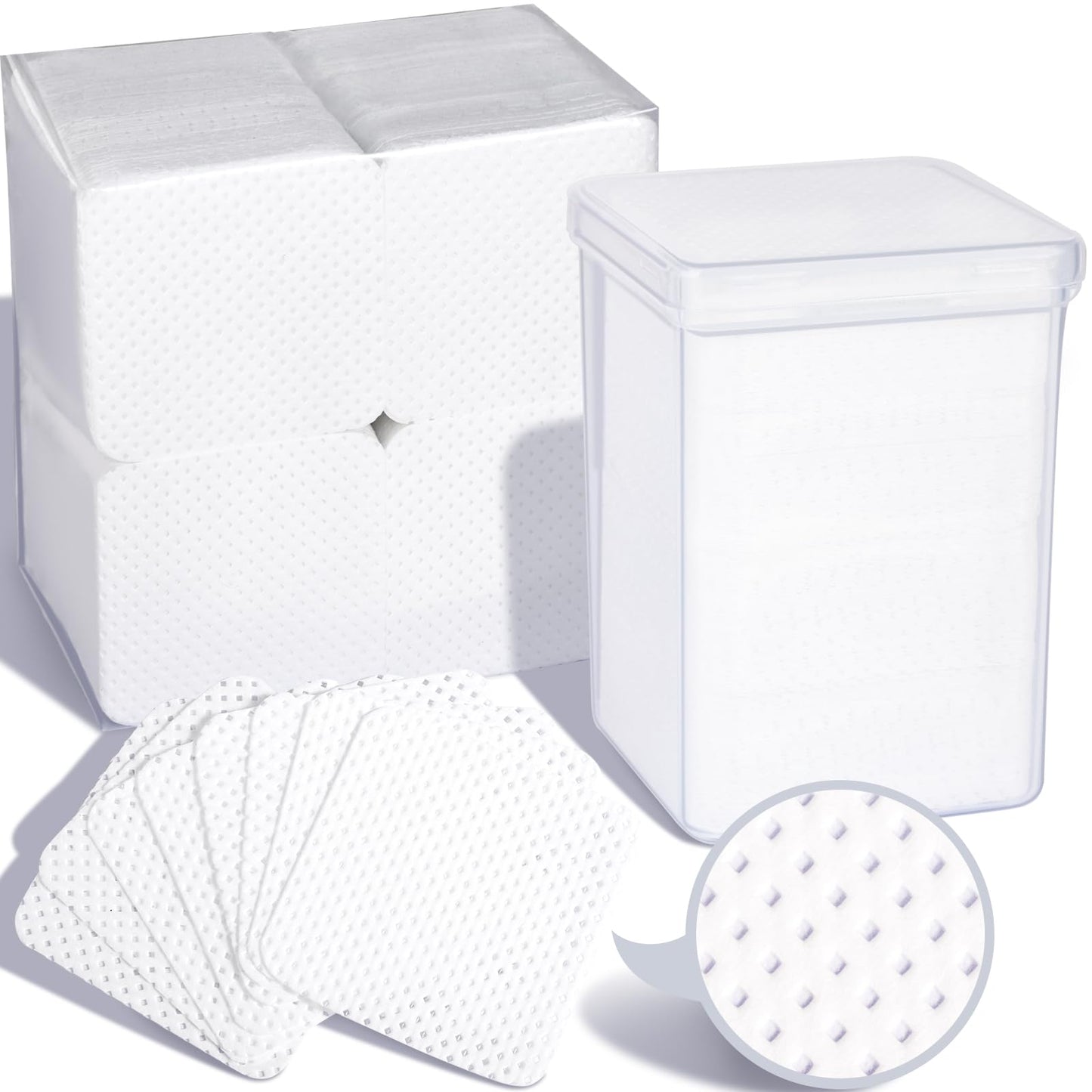 FANDAMEI Lint Free Nail Wipes, 740PCS Lint Free Wipes, White