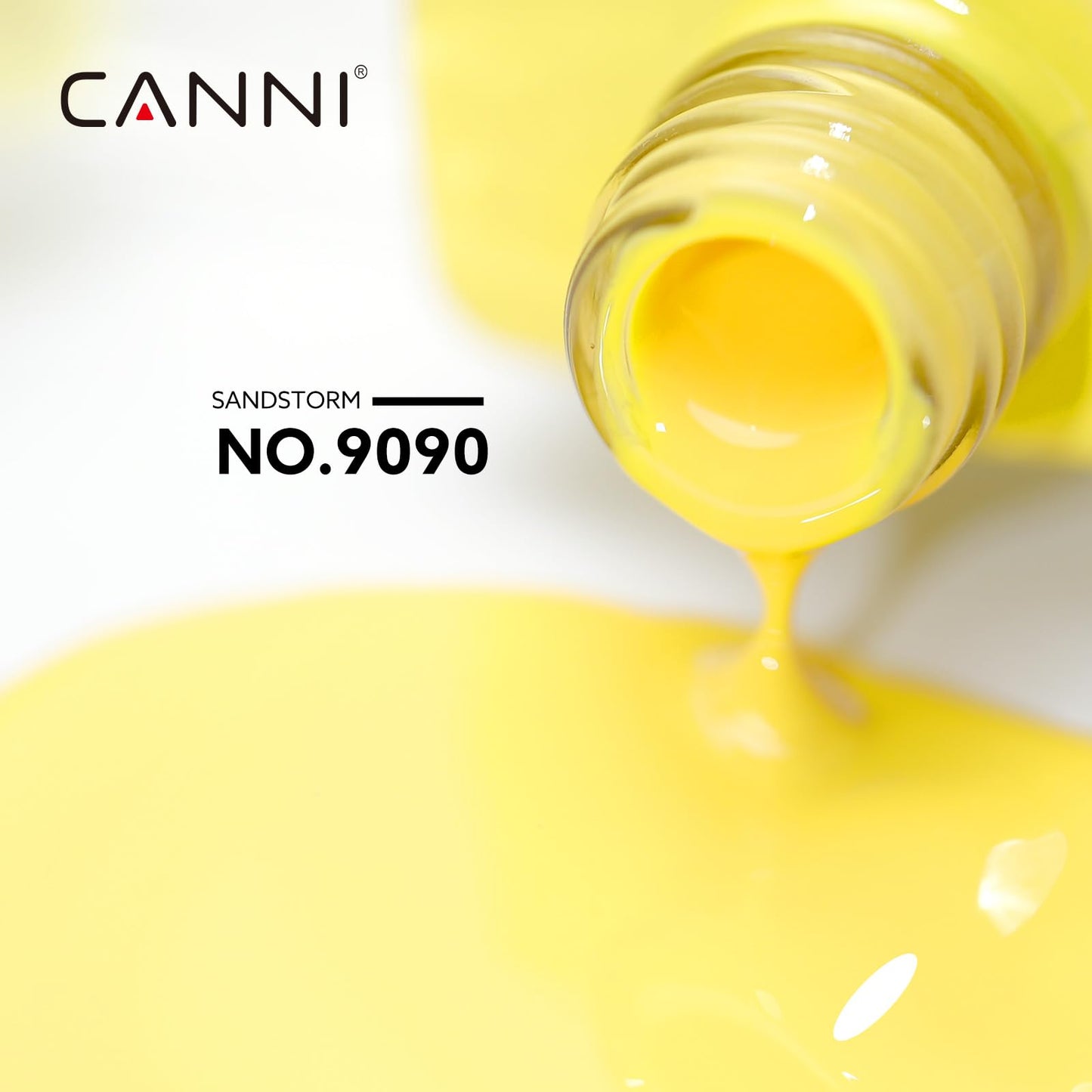 CANNI Bright Yellow Gel Nail Polish, 1Pcs Neon Yellow Gel Polish Pastel Butter Yellow Color Nail Polish Gel High Gloss Soak Off U V Gel Nail French Nail Manicure Salon DIY