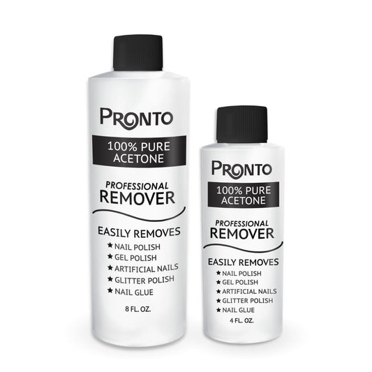 Pronto 100% Acetone Gel Nail Polish Remover - Gel Polish Remover for Nails | Acetone Nail Polish Remover & Acrylic Nail Remover for Removal of Glue, Gel & Dip | Gel Nail Remover, 12 Fl oz