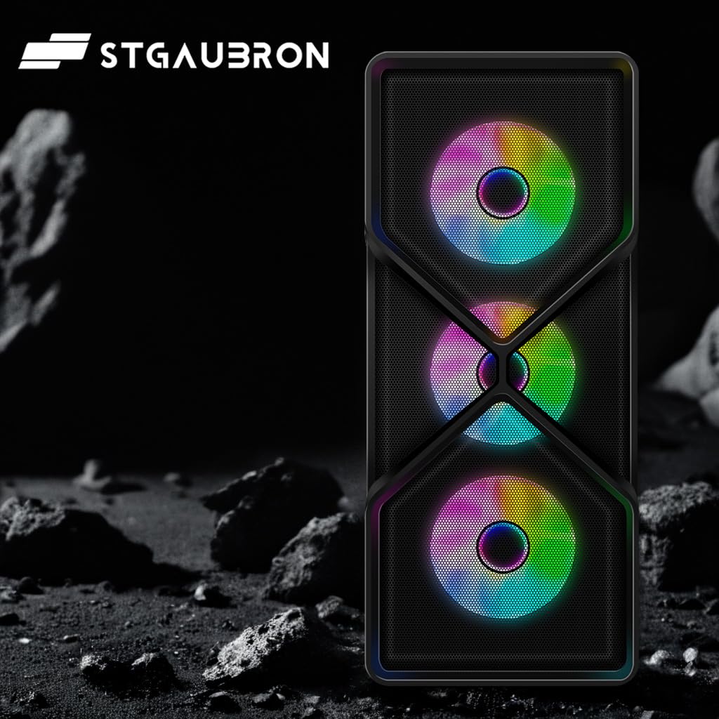 STGAubron Gaming PC Computer Desktop, GeForce RTX 2060 Super 8G, Intel Core I7 8th up to 4.1GHz, 16G DDR4, 1T SSD, WiFi 6 & BT 5.2, RGB Fan x6, Windows 11 Home