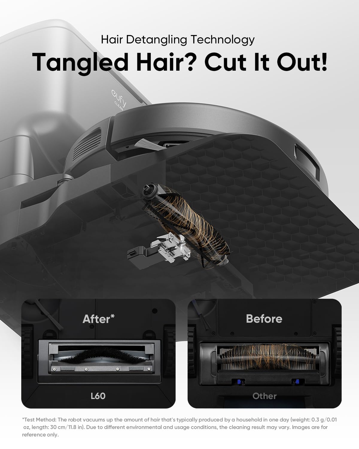 eufy Renewed L60 Robot Vacuum with Self Empty Station, Hair Detangling Technology, Up to 60 Days Hands Free Cleaning, 5,000 Pa Suction, Remove Hair, Dust (Renewed)