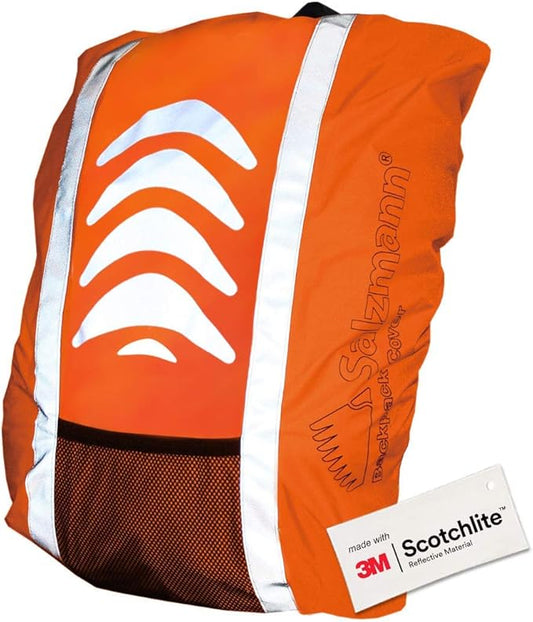 Salzmann Reflective Backpack Cover | High Visibility, Waterproof & Weatherproof | Ideal for Cycling, Running & Hiking