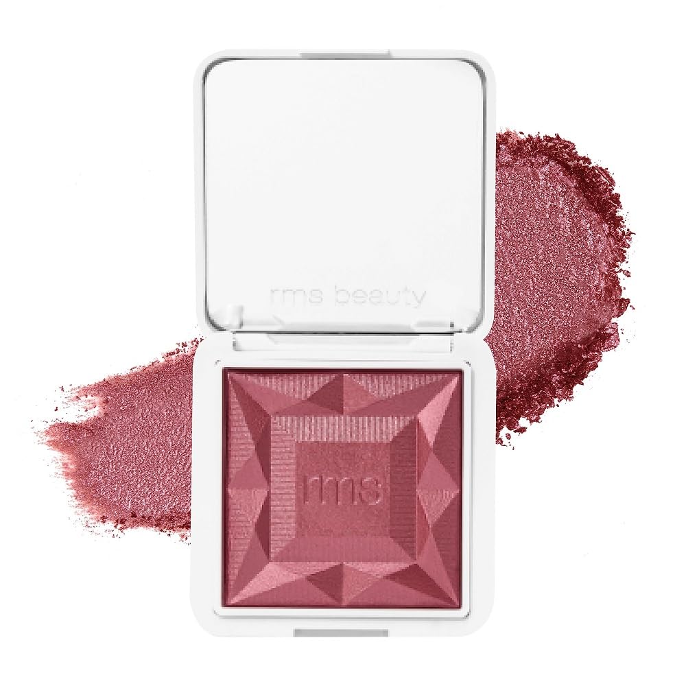RMS Beauty ReDimension Hydra Powder Blush - Powder Gel Blush for Cheeks, Blush Cream, Cream Blush Makeup Shimmer Blush Powder Cheek Tint, Face Blushes