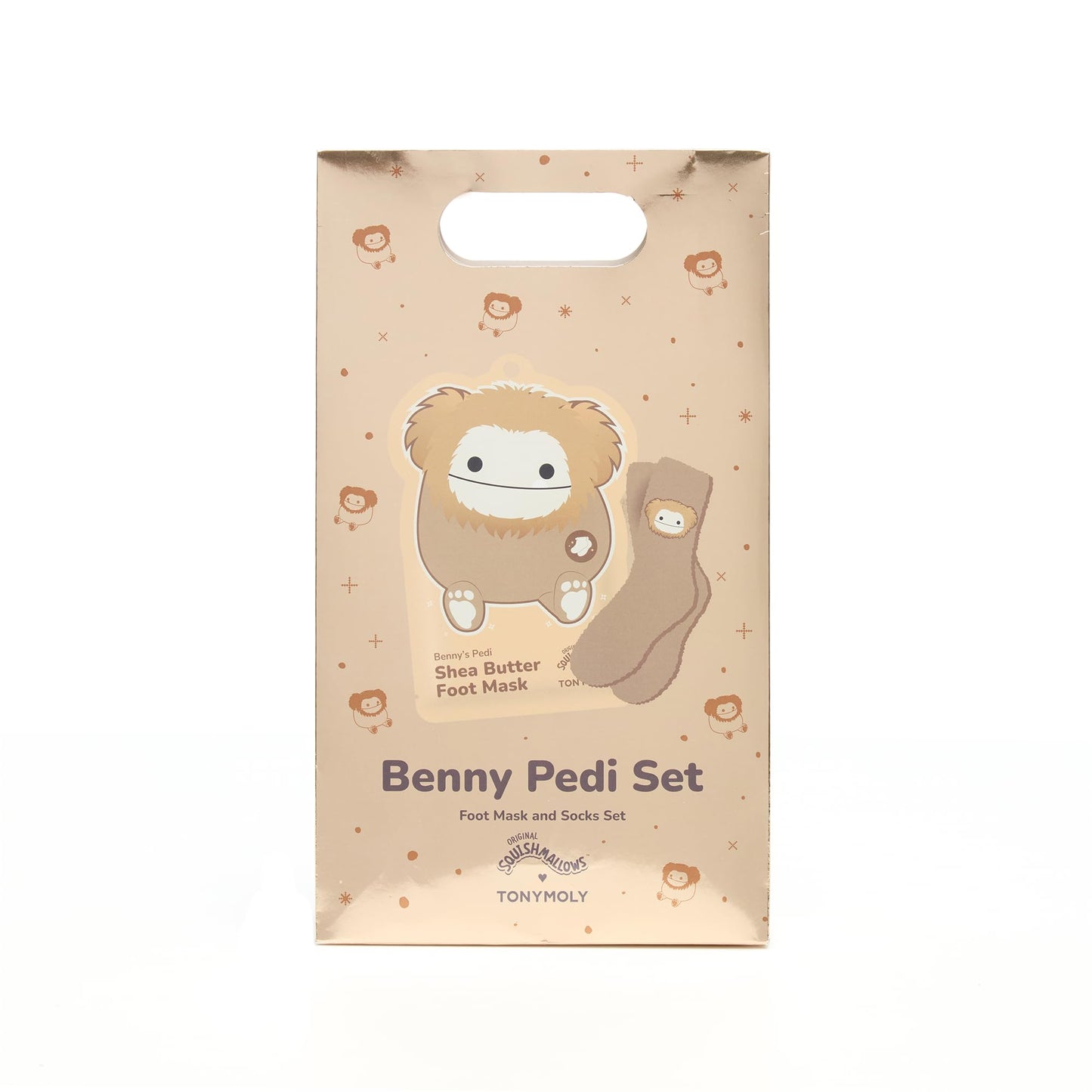 TONYMOLY x Squishmallows Easter Basket Stuffer Benny Pedi Set - Shea Butter Foot Mask with Cozy Benny Socks - Ultimate Foot Pampering Kit