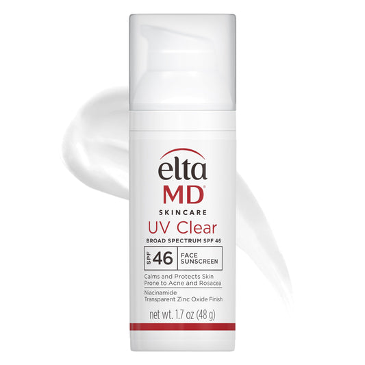 EltaMD UV Clear Face Sunscreen SPF 46, Oil Free for Face with Zinc Oxide, Dermatologist Recommended Sunscreen Lotion, For Acne-Prone Sensitive Skin, 1.7 oz Pump