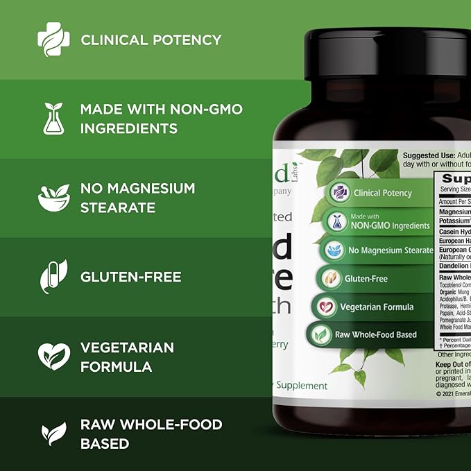 EMERALD LABS Blood Pressure Health - Made with Hawthorn Berry, Ginkgo Biloba, Magnesium & More to Support Blood Pressure Levels in a Normal Range - 90 Vegetable Capsules