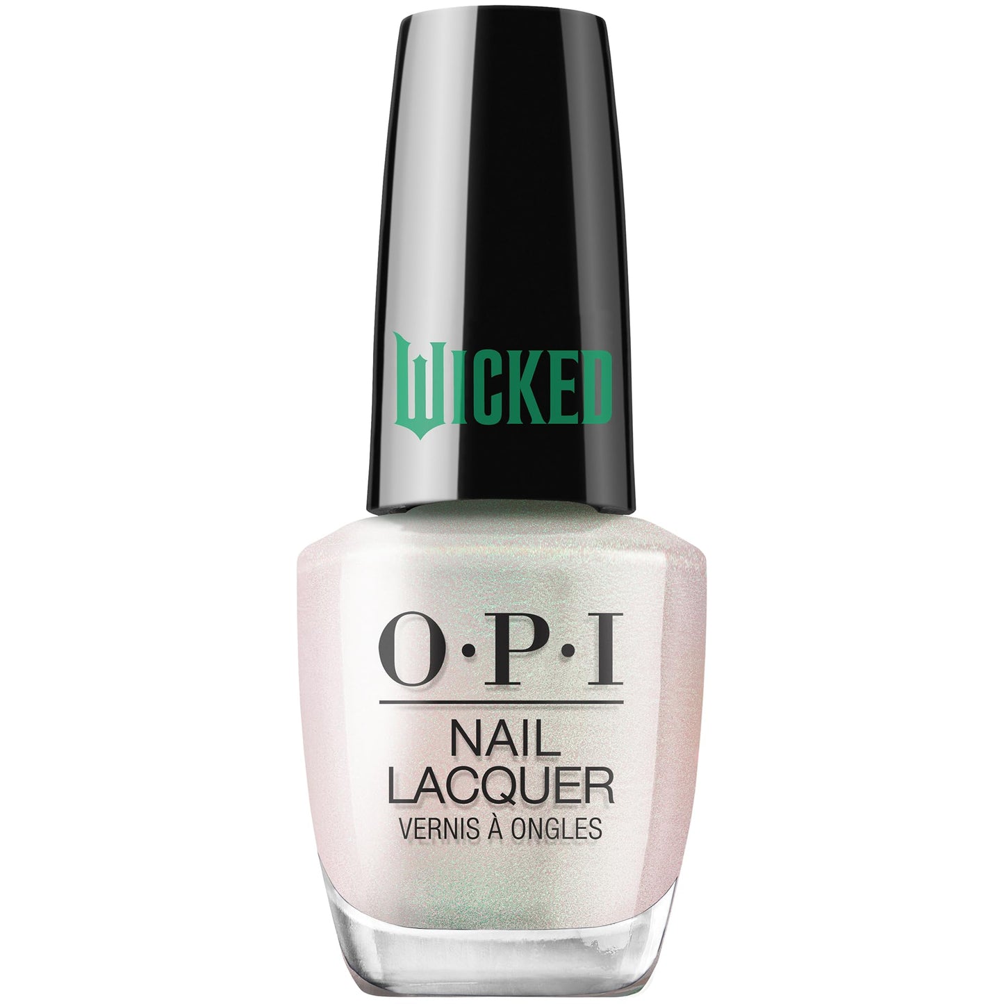 OPI Nail Lacquer, White Nail Polish, Up to 7 Days of Wear, Chip Resistant & Fast Drying, x Wicked Limited Edition Collection, Oh, For Oz Sake, 0.5 fl oz