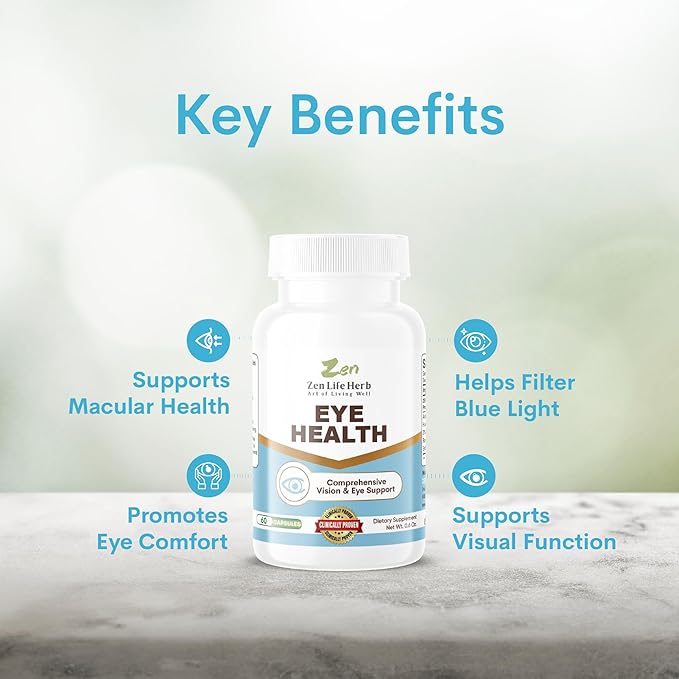 Eye Health with Panax Notoginseng Astaxanthin Lutein and Zeaxanthin (60 Capsules)