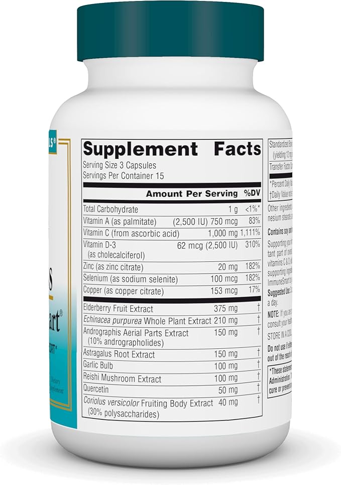 Source Naturals Wellness ImmuneSmart - Core Daily Immune Support* - 45 Capsules