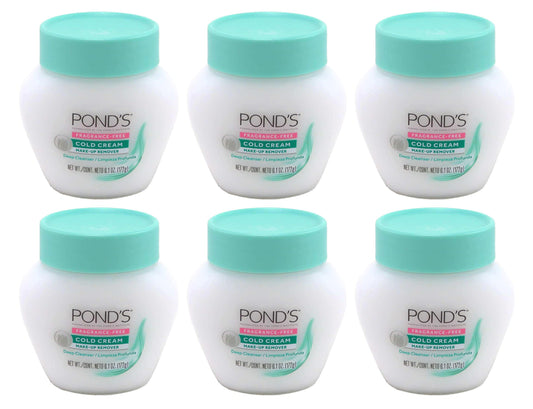 Ponds Cold Cream Make-Up Remover Fragrance-Free 6.1 Ounce (Pack of 6)