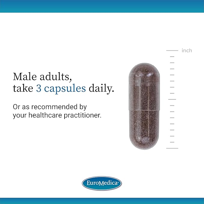 Euromedica Male Sexual Health - Dietary Supplement to Support Healthy Blood Flow & Circulation - Herbal Supplement with Korean Red Ginseng - Supplement for Men to Aid Healthy Energy - 48 Capsules
