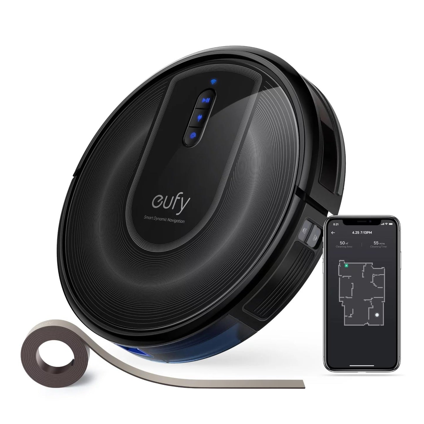 eufy Renewed RoboVac G30 Verge, Robot Vacuum with Home Mapping, 2000Pa Suction, Wi-Fi, Boundary Strips, for Carpets and Hard Floors (Renewed)