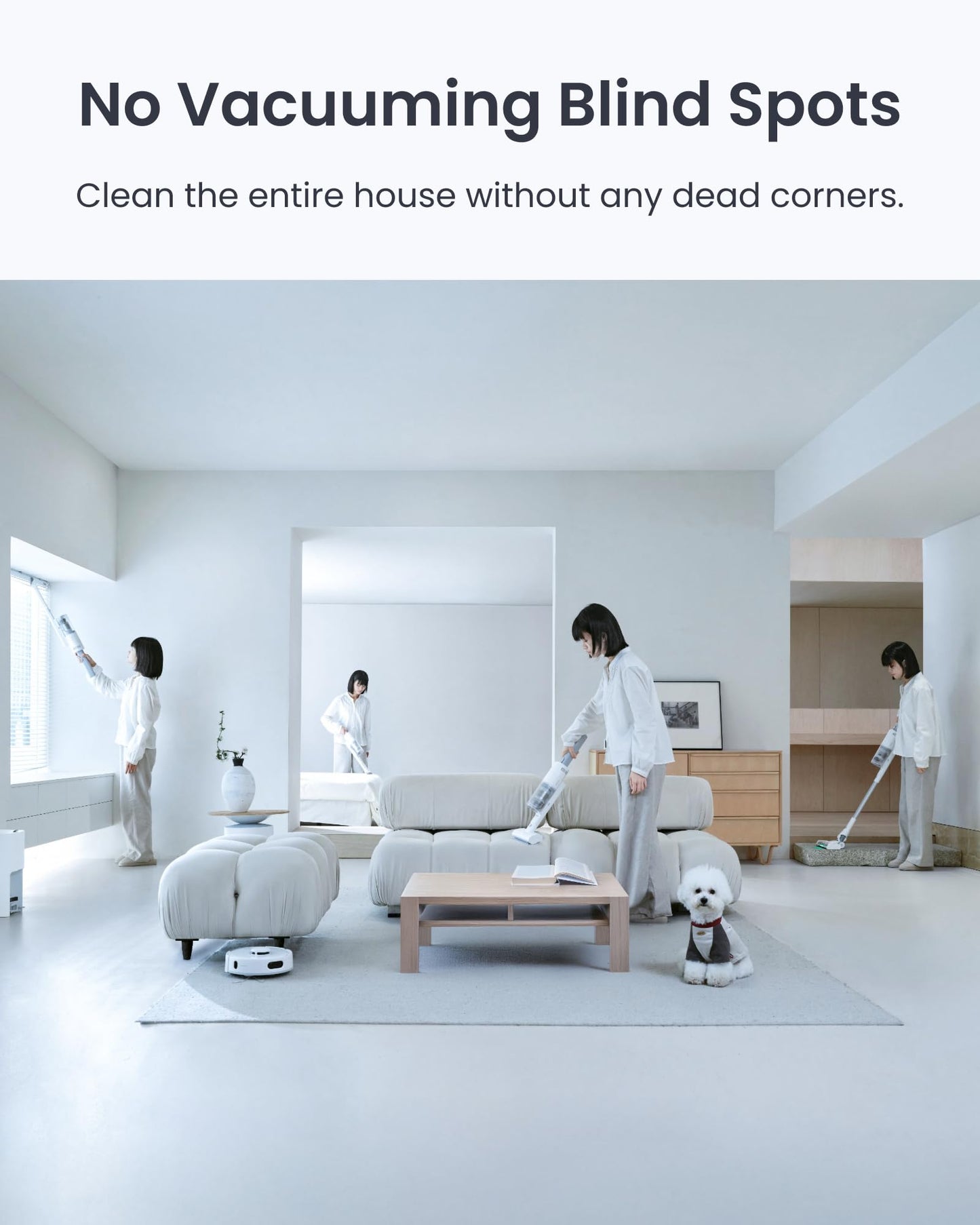 SwitchBot Robot Vacuum and Cordless Vacuum Cleaner K10+ Pro Combo, TwinFlow™ Suction Tech, Dual Dust Collection Station, Compact, Lightweight, Quiet, Compatible with Alexa/Siri/Matter(Hub 2 Required)