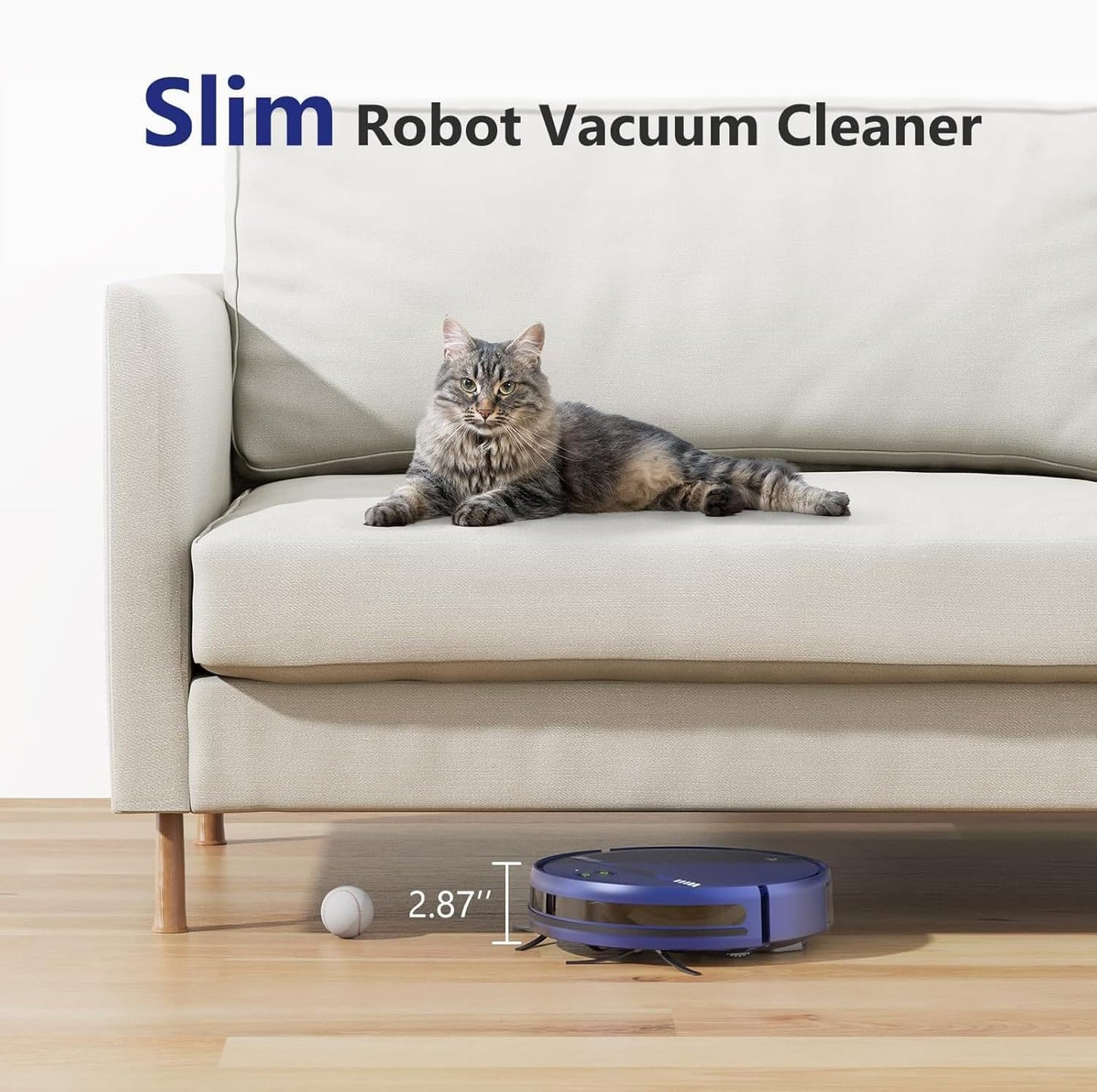 XIEBro Life Robot Vacuum and Mop Combo, 2 in 1 Vacuum Robot with WiFi/App/Voice, Schedule, Water Tank and Dustbin, Self-Charging, Slim, Ideal for Hard Floor, Pet Hair, Carpet