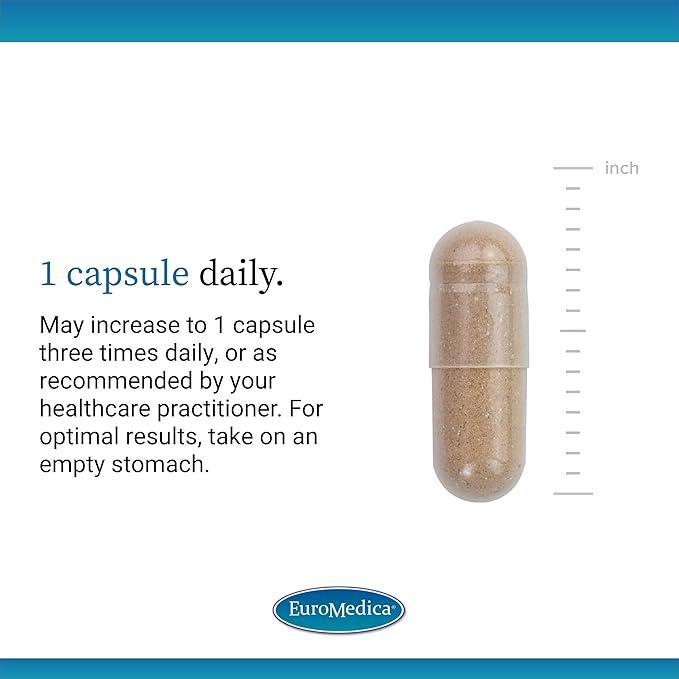 Euromedica Ashwagandha Complex - Supplement to Support Adrenal Health - Ashwagandha Supplement with Rhodiola Rosea Extract - Herbal Supplement to Support Energy & Concentration - 60 Capsules