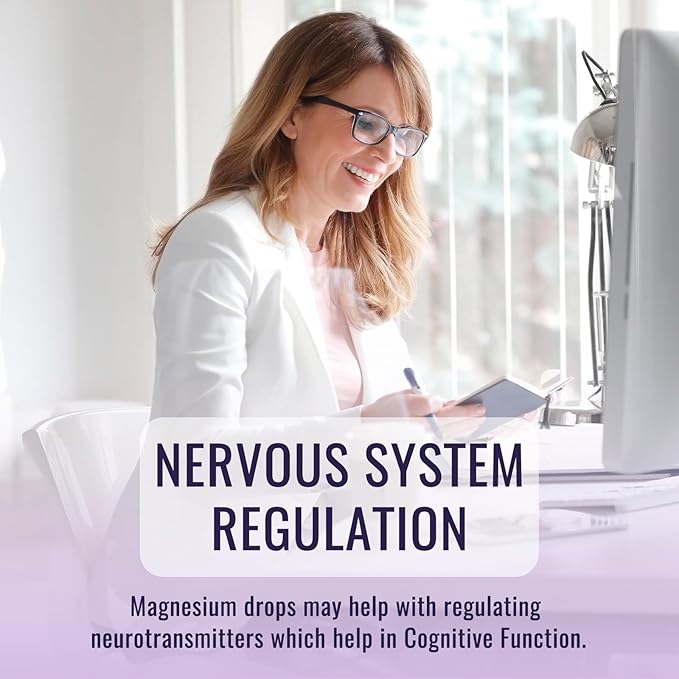 (2 Pack) Magnesium Glycinate Liquid Drops 500mg, with Vitamin B6, Ashwagandha, L - Theanine, Chamomile, Magnesium Glycinate Supplement High Absorption for Sleep, Stress, Energy Mood - Cherry Flavor