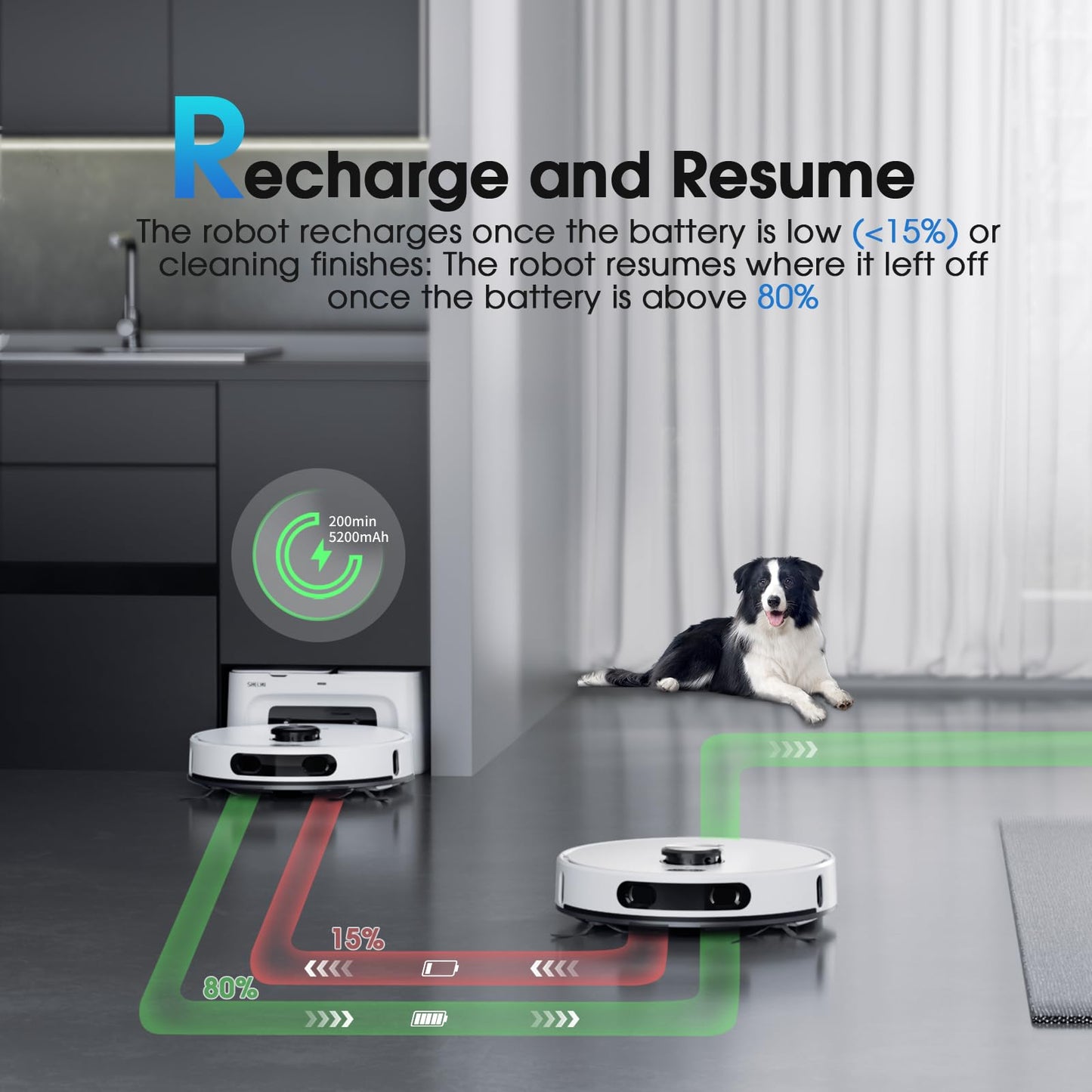SHELIKI Robot Vacuum and Mop, 3-in-1 Robotic Vacuums Cleaner with LiDAR Navigation Smart Mapping & Max Strong 6000Pa Suction, Self Emptying Bases for 70 Days-White