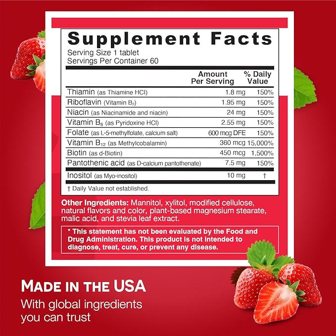 EZ Melts Vitamin B Complex and Multivitamin with Iron, Sugar Free, 1-2 Month Supply