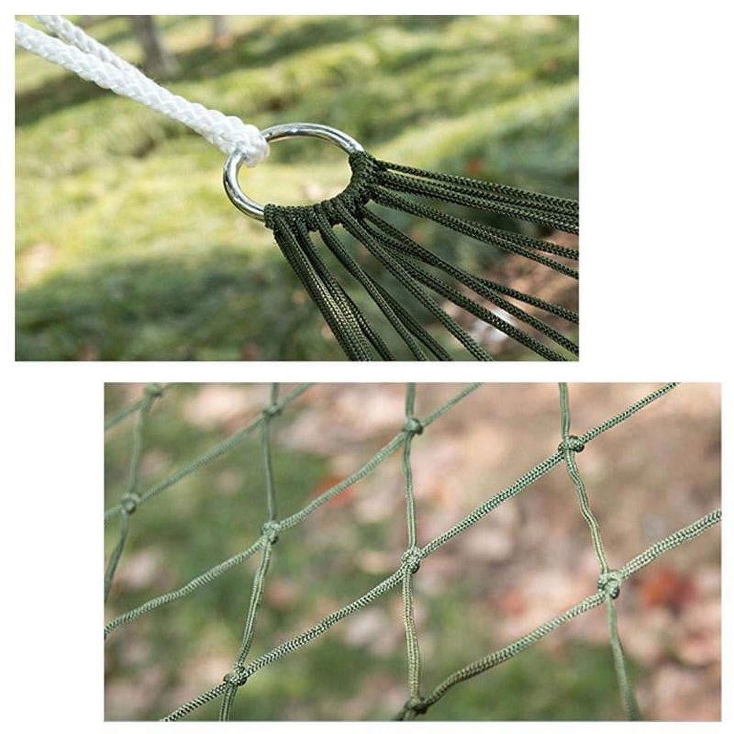 Portable Nylon Mesh Hammock with Tie Straps | Breathable Outdoor Camping Hammock for Backpacking & Backyard | 270x80cm (106x31in) | Supports 220lbs (100kg)