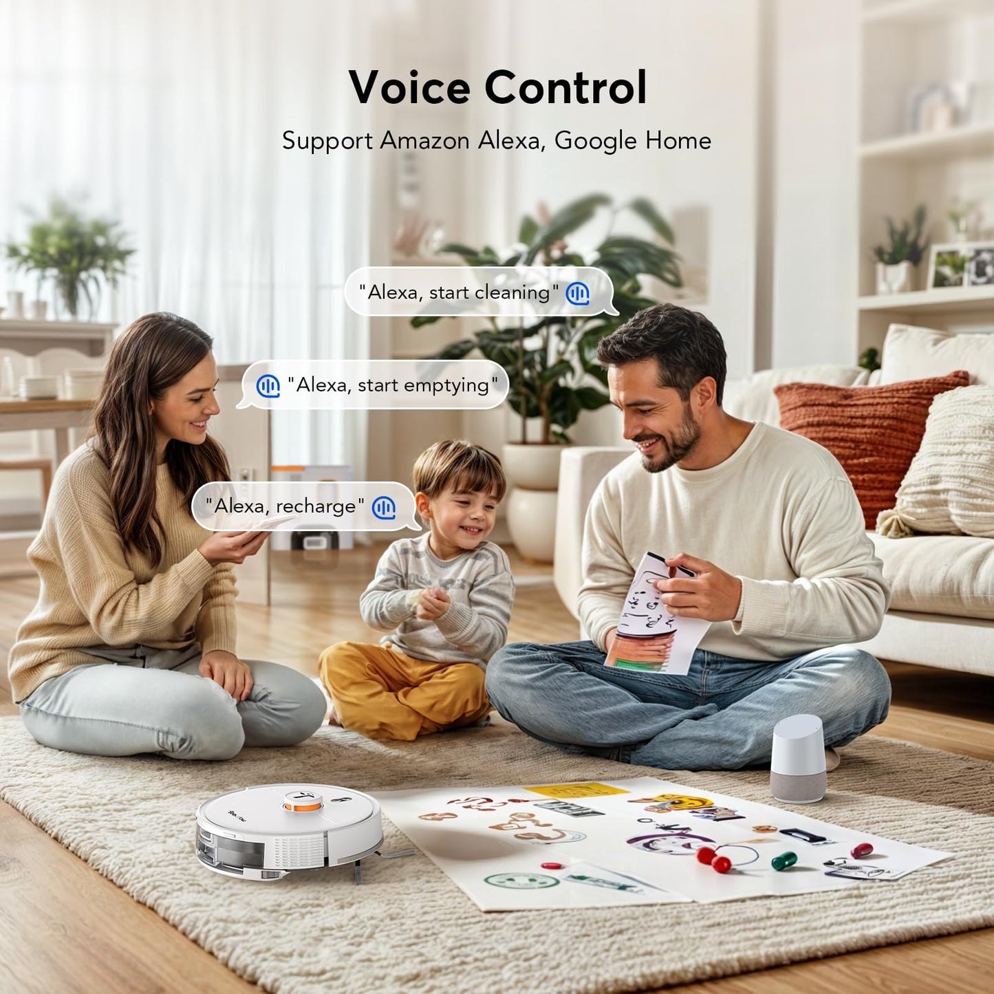 Teendow D20S Max+ Robot Vacuum and Mop, 6000Pa Suction for Pet Hair, with Self-Emptying Dock and Pet Grooming Parts, 10 Weeks Hands-Free Cleaning, PreciSense LiDAR Navigation, App & Voice Control