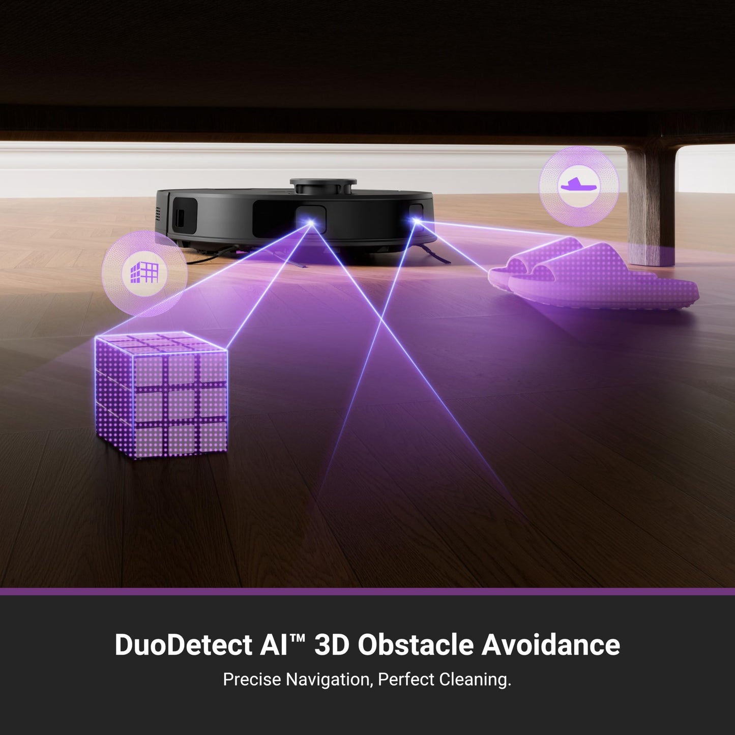 Eureka E20 Plus Robot Vacuum and Mop Combo, Robot Vacuum Cleaner with Bagless Self Emptying Station, 45-Day Capacity 8000Pa Suction and Anti Hair-Tangling Brush App Control LiDAR Navigation