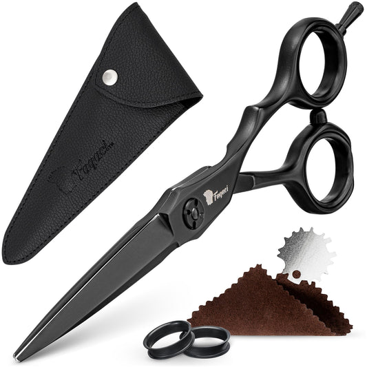 Fagaci Hair Scissors Professional 6” 440C Steel for Superior Precision, Extremely Sharp Blades Hair Cutting Scissors for Women & Men, Durable Sharpness Hair Shears for Hair Cutting, Barber Scissors