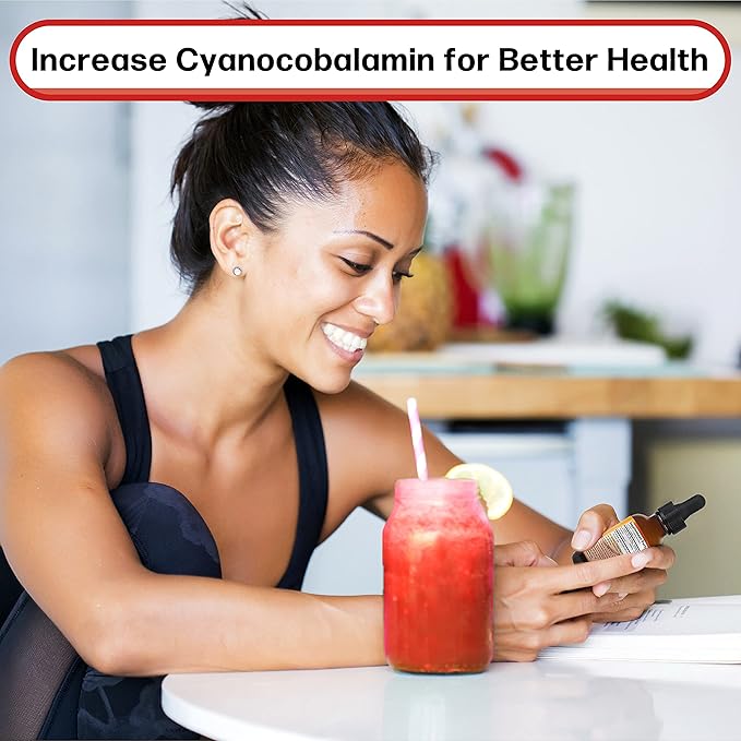 Extra Strength 6000mcg Vitamin B12 Sublingual Liquid Drops - Methylcobalamin, VIT B 12 Supports Energy, Max Absorption, 60 Servings, Non-GMO, Vegan Friendly, Manufactured in The USA