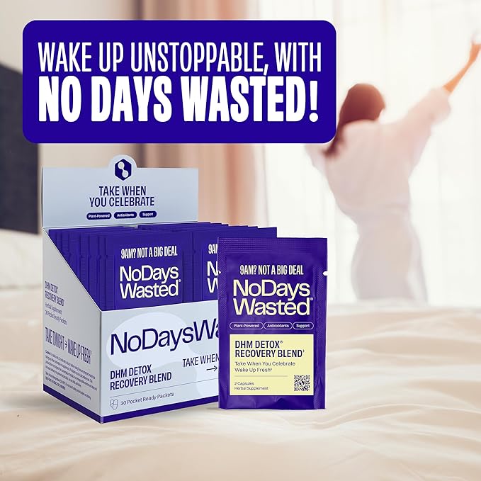 DHM Detox, No Days Wasted, 30 Servings - Take During Evening for Better Next Day and Recovery