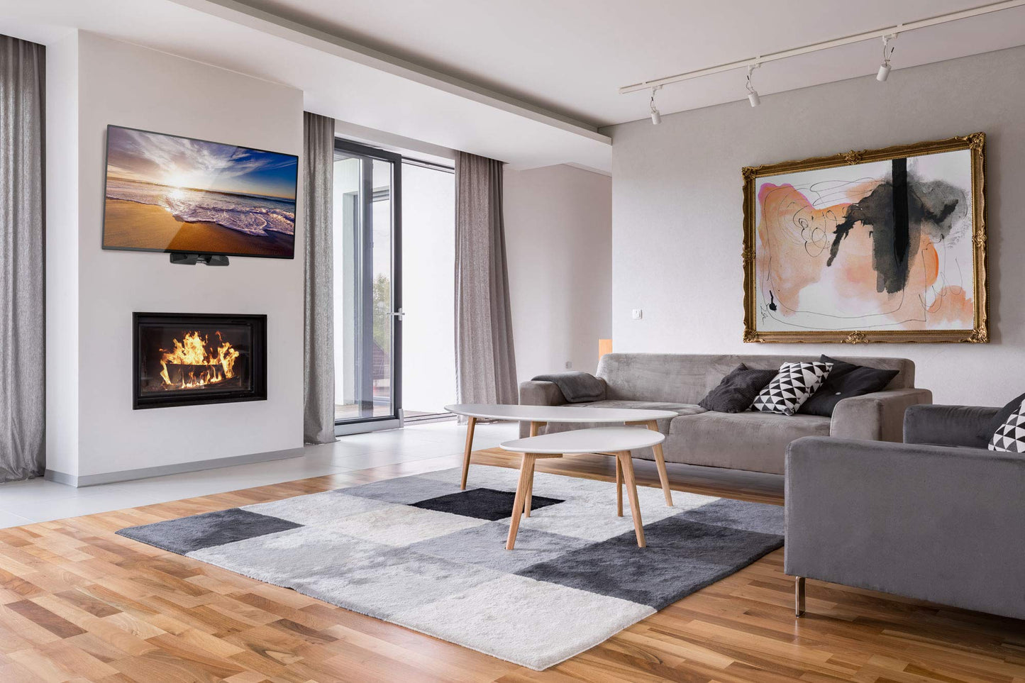MOUNT-IT! Motorized Fireplace TV Wall Mount | Remote Control Electric Pull Down Mantel Mounting Bracket, Up to 77 Lbs Weight Capacity, Height Adjustable, Swivel, VESA 600x400 Compatible